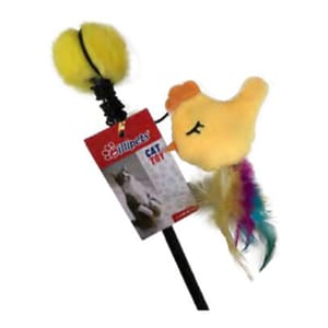 Billipets Billipets 逗貓棒 小貓專用 小雞 黃色 50cm 正面圖