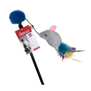 Billipets Billipets 逗貓棒 小貓專用 老鼠 灰色 50cm 正面圖