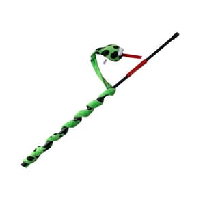 Billipets Billipets 逗貓棒 超⻑⽑絨動物頭系列 綠色蛇頭 70cm   正面圖