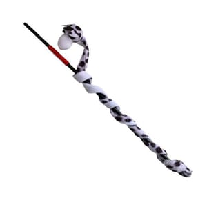 Billipets Billipets 逗貓棒 超⻑⽑絨動物頭系列 黑白牛 70cm 正面圖