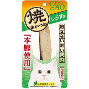 CIAO CIAO 貓零食 日本正宗燒鰹魚條 白飯魚味 25g 25g  正面圖