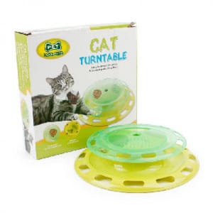 Cat Cat Turntable 貓玩具 多元合一帶鈴鐺球旋轉美食遊樂盤 正面圖