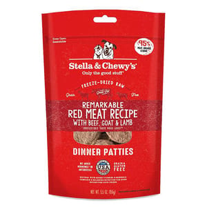 Stella & Chewy's Stella & Chewy's 狗糧 凍乾生肉主糧 非凡紅肉 牛肉山羊及羊肉配方 5.5oz 5oz 正面圖