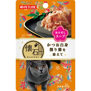 日本Petline 日本Petline 懷石料理 貓餐包 水分補給 鰹魚+鰹魚節 40g 40g 正面圖