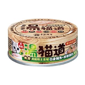 湯貓道 湯貓道 貓罐頭 主食罐 鮪魚+雞肉 82g 82g 正面圖