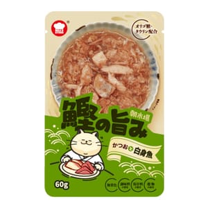 日本HELL'S 日本HELL'S KITCHEN 朝市場 鰹旨味 貓濕糧 白身魚 60g 60g 正面圖