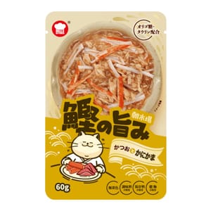 日本HELL'S 日本HELL'S KITCHEN 朝市場 鰹旨味 貓濕糧 蟹柳 60g 60g  正面圖