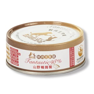 超越汪喵 超越汪喵 98%鮮肉主食罐 山野鵪鶉餐 80g 80g 正面圖