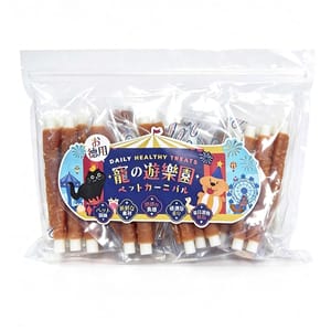 寵之遊樂園 寵之遊樂園 狗零食 訓犬小食 風乾雞肉繞牛皮卷 大包裝 1袋8包 8包 正面圖