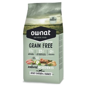 ownat ownat 狗糧 成年犬糧 放牧雞肉與火雞 大顆粒 3kg 3kg  正面圖