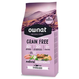 ownat ownat 全齡貓糧 放牧雞⾁與火雞 已絕育, 體重管理配⽅ 1kg 1kg 正面圖