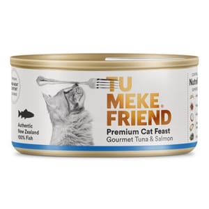 TU TU MEKE FRIEND 貓罐頭 新西蘭海域三文魚及吞拿魚 85g 85g 正面圖
