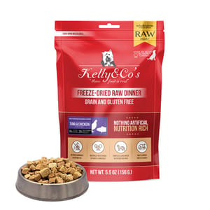 Kelly Kelly & Co's 狗糧 凍乾吞拿魚+雞肉 5.5oz 156g 5oz  正面圖