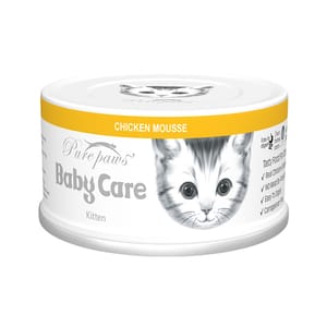 Pure Pure paws 幼貓慕斯罐頭 雞+牛磺酸 80g 80g  正面圖