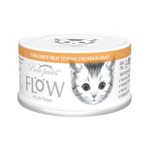 Pure Pure paws 高湯貓罐頭 吞拿魚+雞 80g 80g  正面圖