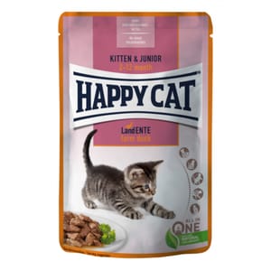 Happy Happy Cat 貓濕糧 初生及幼貓配方 鴨肉 85g 85g 正面圖
