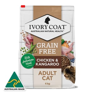 Ivory Ivory Coat 貓糧 袋鼠肉雞肉室內成貓配方 4kg 4kg 正面圖