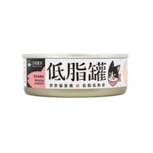 汪喵星球 汪喵星球 貓罐頭 DogCatStar 貓咪低脂無膠主食罐 虱目魚鰹魚 80g 80g  正面圖
