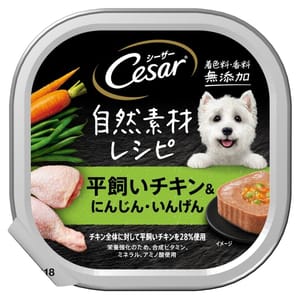 Cesar西莎 Cesar西莎 鋁罐狗罐頭 自然素材 澳洲放牧雞與蔬菜 85g 85g  正面圖