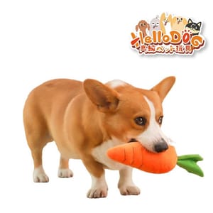 HelloDOG HelloDOG 玩具嚴選 胡蘿蔔耐咬磨牙發聲狗1件   正面圖