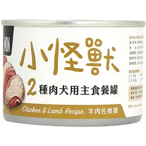 怪獸部落 怪獸部落 1&2種肉狗主食罐 羊肉佐嫩雞 165g 165g  正面圖