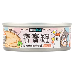 怪獸部落 怪獸部落 寶寶罐 狗罐頭 幼犬全營養主食罐 咕咕雞 82g 82g  正面圖