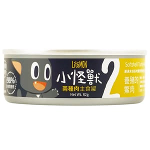 怪獸部落 怪獸部落 2種肉貓主食罐 養殖鱉肉 82g 82g  正面圖