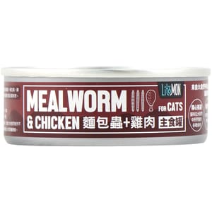 怪獸部落 怪獸部落 野味貓主食罐 麵包蟲雞肉 82g 82g  正面圖