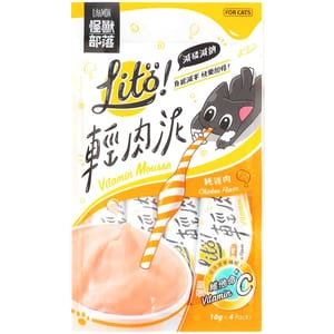 怪獸部落 怪獸部落 貓狗零食 Litö ! 輕肉泥 純雞肉 維他命C添加 10gx4 10g 正面圖