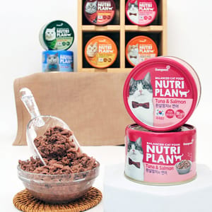 Nutriplan Nutriplan 貓罐頭 營養企劃 韓國低磷主食罐 三文魚及白身吞拿魚 160g 160g 正面圖