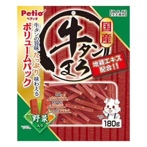 Petio Petio 狗零食 日本產濃郁蒸牛舌條 高纖蔬菜 180g 180g  正面圖