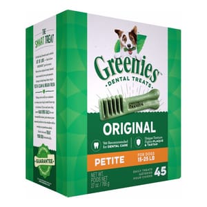 Greenies Greenies 狗零食 Original Petite 潔齒骨 迷你犬用 45支 27oz 27oz 犬用 正面圖