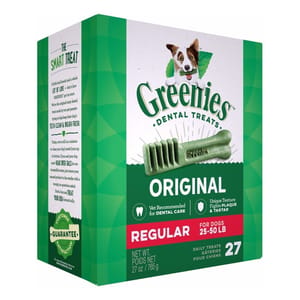 Greenies Greenies 狗零食 Original Regular 潔齒骨 標準犬用 27支 27oz 27oz 犬用 正面圖