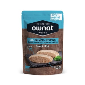 ownat ownat 貓濕糧 三文魚與鯡魚 85g 85g  正面圖