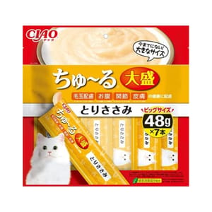 CIAO CIAO 肉泥 貓零食 大盛 雞肉味 48g 7本入 48g 正面圖