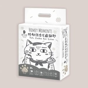 Homey Homey Moments 活性碳極幼混合 豆腐貓砂 8L 8L 正面圖
