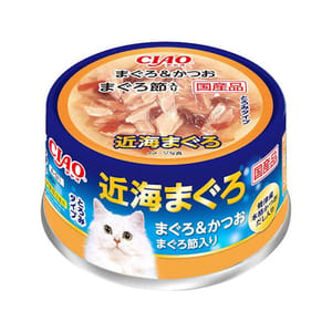 CIAO CIAO 貓罐頭 近海 金槍魚+鰹魚 80g 80g 正面圖