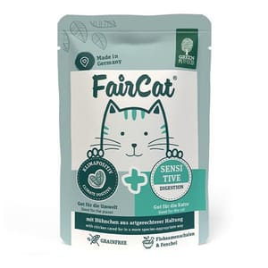 Green Green Petfood FairCat Sensitive 貓主食濕糧 腸胃敏感配方 洋車前子殼+茴香 85g 85g  正面圖