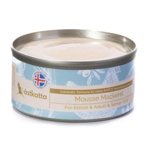 Astkatta Astkatta 冰島罐 貓罐頭 Mousse系列 鯖魚慕絲 80g 80g  正面圖
