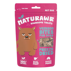 NATURAWR NATURAWR 犬用凍乾小食 鹿肉 50g 50g 犬用 正面圖