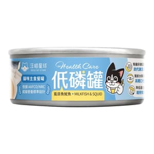 汪喵星球 汪喵星球 貓罐頭 DogCatStar 低磷低蛋白主食罐 虱目魚魷魚 80g 80g  正面圖