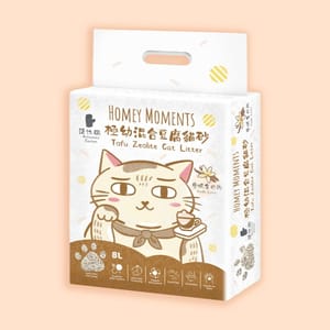 Homey Homey Moments 雲呢拿奶泡活性碳極幼混合 豆腐貓砂 8L 8L 正面圖