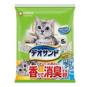 Unicharm Unicharm 日本消臭抗菌 礦物貓砂 沐浴香 5L 5L 正面圖