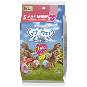 Unicharm Unicharm ⺟⽝⽤禮儀褲-S-碼 3.5-5.5kg 20-40cm 4片 5kg  正面圖