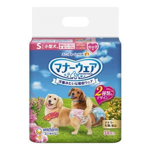 Unicharm Unicharm ⺟⽝⽤禮儀褲-S-碼 3.5-5.5kg 20-40cm 36片 5kg 正面圖