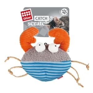 GiGwi GiGwi Catch & Scratch貓草抱枕 響紙⿓蝦/魚/響紙小蟹   正面圖
