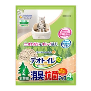 Unicharm Unicharm 消臭松⽊貓砂 4L 4L  正面圖
