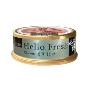 SEEDS SEEDS 貓罐頭 Hello Fresh好鮮燉湯 清蒸雞肉 50g 50g  正面圖