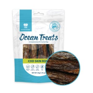 NATURA NATURA NOURISH Ocean Treats 深海鱈魚雞肉皮卷 50g 50g 正面圖