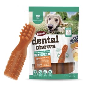 NATURA NATURA NOURISH Dental Chews 中型犬用 潔齒牙刷 蘋果藍莓味 170g 170g 犬用 正面圖